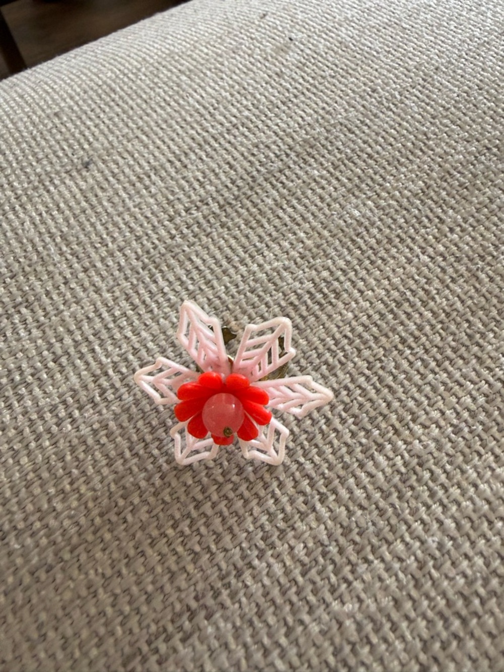 Pink and Red Floral Statement Ring